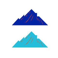 DESIGN MOUNTAINS, IN 2 COLORS LIGHT BLUE, DARK BLUE