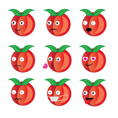 peach fruit with black glasses character vector design logo illustration
