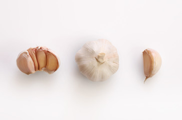 Garlic isolated on white background