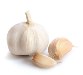 Garlic isolated on white background