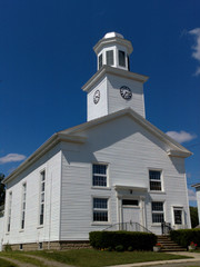 Obraz premium baptist church framed in blue