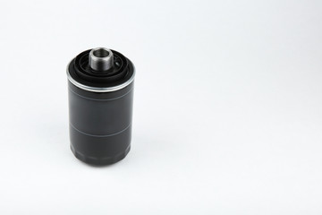 engine oil filter on white background