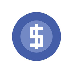 Isolated money coin line style icon vector design