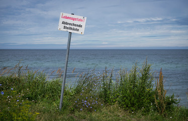 Be aware of the steep coast on the baltic sea.