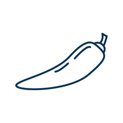 Chili pepper line icon, outline vector sign, linear pictogram isolated on white. Logo illustration  spice plant  with a tail.