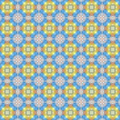 Colorful seamless repeating tile pattern for modern interiors design, wallpaper, textile industry