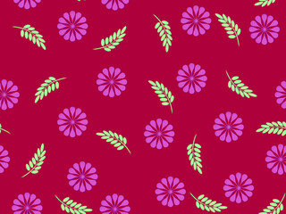 Stylized flowers with twigs