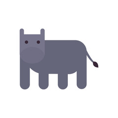 Cute donkey cartoon fill style icon vector design