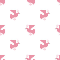 Wedding in beautiful style. Fabric pattern. Vector elegant invitation template. Textile print design. Abstract background.