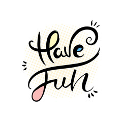 Hand lettering grunge card with textured handcrafted doodle letters in retro style