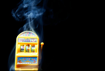 image of slot machine smoke
