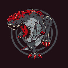 T rex Vector Illustration © SINGINK