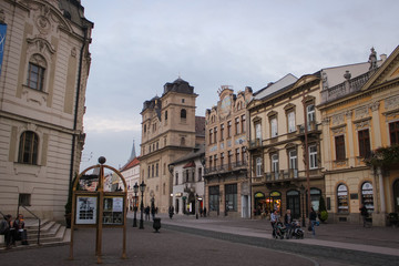 Fototapeta premium Kosice, Slovakia - October 10, 2014: the Streets of the old town