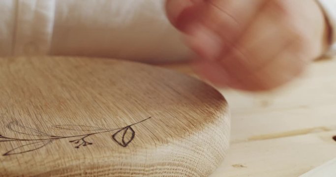 Wood Burning Process In Workshop