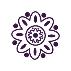 Isolated flower line style icon vector design