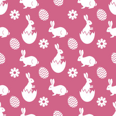Pattern Happy Easter Bunny egg Festive Holiday