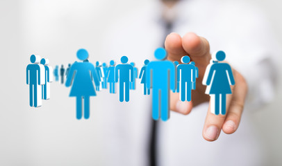 Social Networking illustration team group