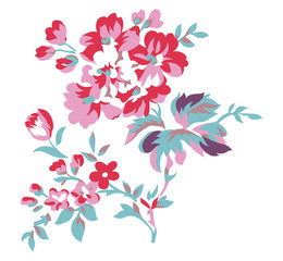 Vintage style floral vector illustration