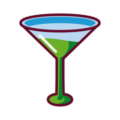 cocktail drink icon, fill style design