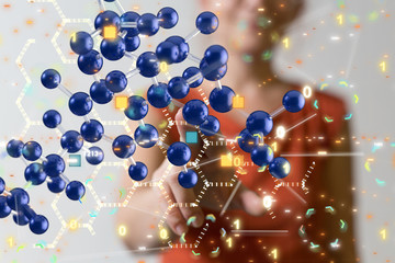 code data concept in hand digital 3d