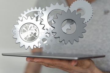 gear Technology setting concept background.