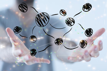 internet net and data digital concept.