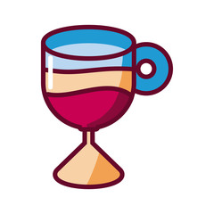 cocktail drink glass icon, fill style icon