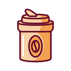 portable coffee mug icon, fill style icon