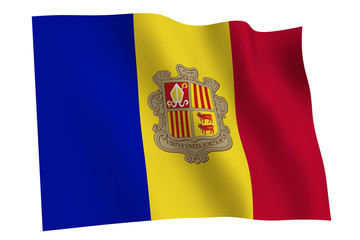 Andorra flag waving