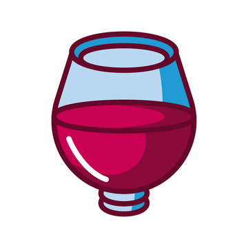 wine tumbler glass icon, fill style icon