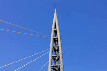 Steel beam and cable-stayed cable