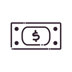 Isolated bill line style icon vector design