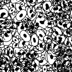 Seamless black and white grunge texture. Monochrome pattern repeating ink pattern