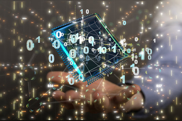Big data visualization. Network connection structure