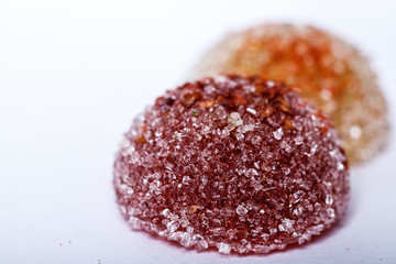 homemade sugar candies isolated on white background