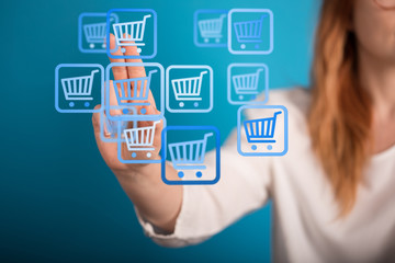 Add To Cart Internet Web Store Buy Online E-Commerce concept.