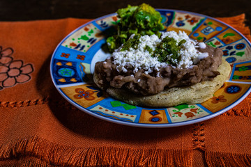 Delicious mexican recipe/food called gorditas/sopes.