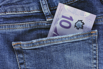 Canadian Money in Pocket