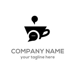 modern chating glass vector logo design