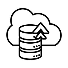 cloud database seo icons in white background