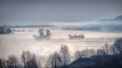 Spring On the Oka River. In the homeland of Sergey Yesenin in Konstantinovo.