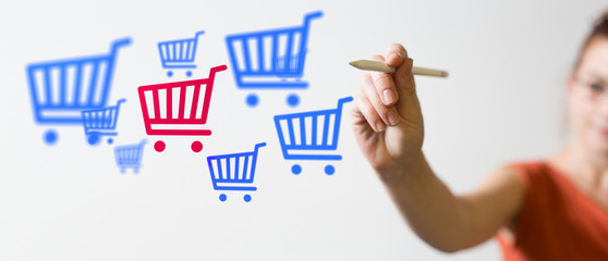 Add To Cart Internet Web Store Buy Online E-Commerce concept.