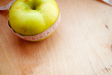 Apple on a diet. Proper nutrition. Dietary foods. Lose Weight By Summer.