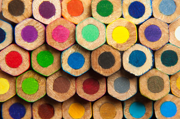 lots of colored pencils background