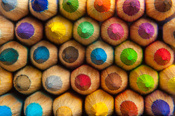 lots of colored pencils background