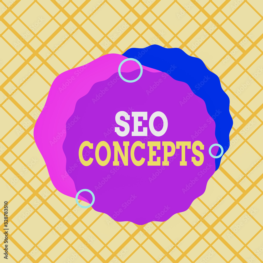 Poster writing note showing seo concepts. business concept for a process of increasing the quality of websi