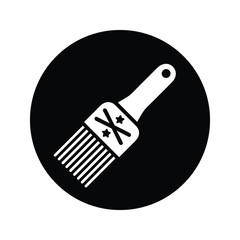 Black Paintbrush icon, bristles, brush