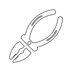 Outline Pliers icon, repair clamp element