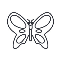 butterfly insect, line detail style icon