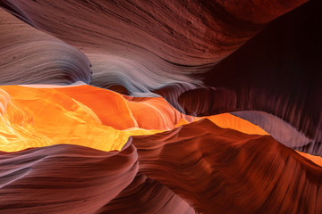 Colorful and abstract background, Antelope Canyon near Page, Arizona, USA
